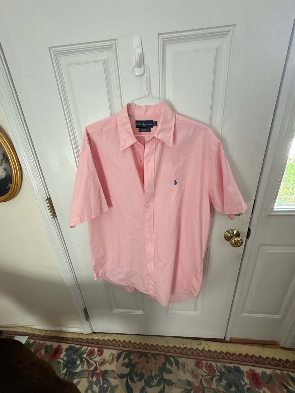 Ralph Lauren Blake 100% Two-Ply Cotton Short Sleeve Button Down Shirt